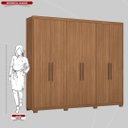 Ver imagem 3 de Guarda Roupa Casal 6 Portas e 3 Gavetas Sumatra - Amêndola Touch