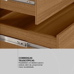 Guarda Roupa Casal 6 Portas e 3 Gavetas Sumatra - Amêndola Touch - 5