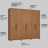 Guarda Roupa Casal 6 Portas e 3 Gavetas Sumatra - Amêndola Touch - 4