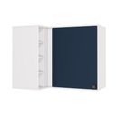 Ver imagem 1 de Armário Aéreo de Canto Reto Celeste Kappesberg 100% Mdf 1 Porta 4 Nichos Branco/azul 98cm