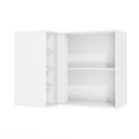 Ver imagem 3 de Armário Aéreo de Canto Reto Celeste Kappesberg 100% Mdf 1 Porta 4 Nichos Branco/azul 98cm