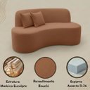 Ver imagem 5 de Sofá Minimalista Orgânico 2 Lugares Sala Bouclé:bouclé Terracota