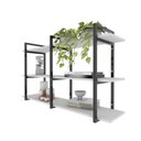 Ver imagem 1 de Prateleira Industrial Sala Estar Estante Nicho Parede Mdf Suspensa Pratileira Ferro Branco Off White