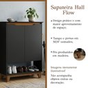 Ver imagem 2 de Sapateira Hall Flow Preto para Organização de Calçados com Design Moderno para Quarto e Entrada