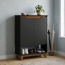 Ver imagem 1 de Sapateira Hall Flow Preto para Organização de Calçados com Design Moderno para Quarto e Entrada