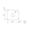 Ver imagem 2 de Cuba de Embutir Tramontina 17 Litros Lavínia 40x34 Cm em Aço Inox Polido