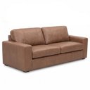 Ver imagem 3 de Sofá 3 Lugares Couro Camel Terracota 205cm Legitimo Natural Premium Adel Dekorien