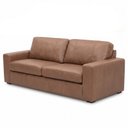 Ver imagem 2 de Sofá 3 Lugares Couro Camel Terracota 205cm Legitimo Natural Premium Adel Dekorien