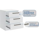 Ver imagem 6 de Mesa de Cabeceira Modulada 3 Gavetas Requinte+ 100% MDF Branco