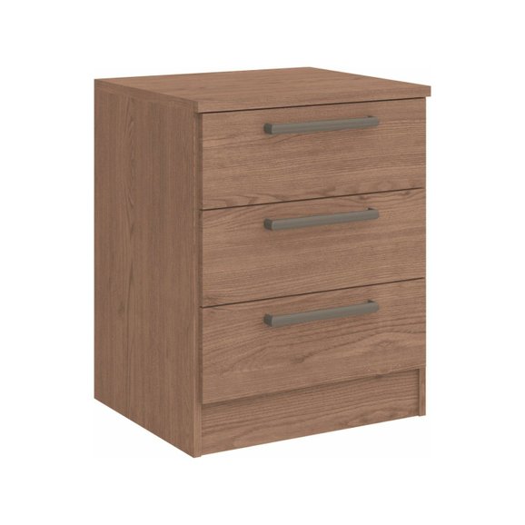 Mesa de Cabeceira Modulada 3 Gavetas Requinte+ 100% MDF Marrom Mesa de Cabeceira Modulada 3 Gavetas Requinte+ 100% MDF Marrom