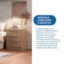 Ver imagem 7 de Mesa de Cabeceira Modulada 3 Gavetas Requinte+ 100% MDF Marrom
