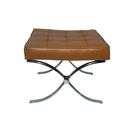 Ver imagem 3 de Banqueta Barcelona Base Cromada Couro Natural Legitimo:caramelo