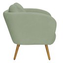 Ver imagem 7 de Poltrona Decorativa Dana Pés Palito Madeira Castanho Bouclé Verde Claro - Nexta Casa