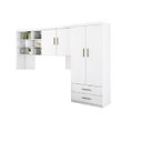 Ver imagem 1 de Guarda-Roupa Roupeiro 2 Portas e 2 Gavetas + Módulo Aéreo Gold 2 Portas com Nicho