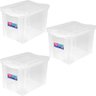 3 Caixas Organizadoras Ordene com Tampa Click 30l 42,5x30,5c - 1