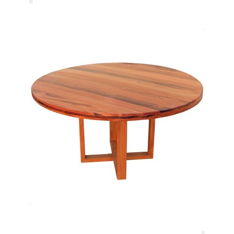 Mesa Redonda Cozinha Jantar 120cm Madeira Maciça Natural