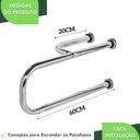 Ver imagem 5 de Kit 2 Barras Apoio 60x20cm Vaso Sanitário Esquerda e Direita Fs