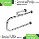 Ver imagem 3 de Kit 2 Barras Apoio 60x20cm Vaso Sanitário Esquerda e Direita Fs