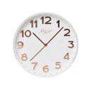 Ver imagem 1 de Relógio Parede 30cm - Branco com Rose Gold Art House