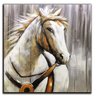 Quadro Pintura Tela horse fios handmade square finala 5217: 130cm (A) x 130cm (L) - 2