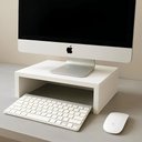 Ver imagem 1 de Suporte Monitor Mesa de Escritório 30cm X 22cm 100% Mdf F5 Cor:branco
