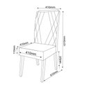 Ver imagem 4 de Conjunto para Sala de Jantar com 4 Cadeiras Pinole Yescasa Bege/Mel