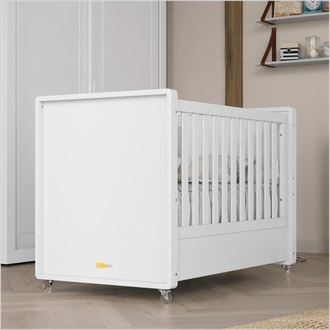 Berço Tutto Laqueado 2 em 1 100% Mdf 61734 Branco Soft Matic Moveis
