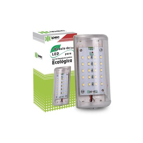 Módulo Luz de Emergência Iluminação Led Eco 20 Leds Ipec