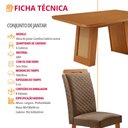 Ver imagem 7 de Mesa de Jantar Carolina 180cm Tampo MDF Canto Copo Laminado com 6 Cadeiras Lorena