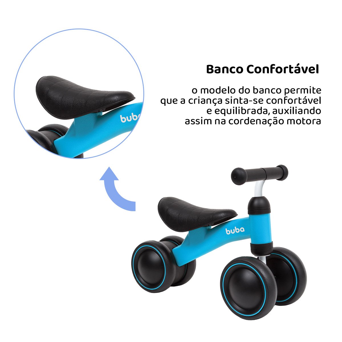 Bicicleta de Equilíbrio 4 Rodas Para Bebê Infantil Treino de ...