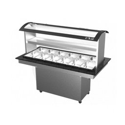 Buffet Self Service Polar Conjugado para 12 Cubas Quentes e 6 Cubas Frias BRQ12F6 - 220V (Cubas Não  - 3