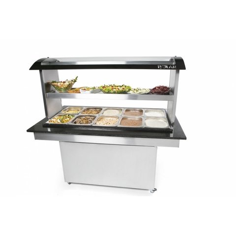 Buffet Self Service Polar Conjugado para 12 Cubas Quentes e 6 Cubas Frias BRQ12F6 - 220V (Cubas Não 