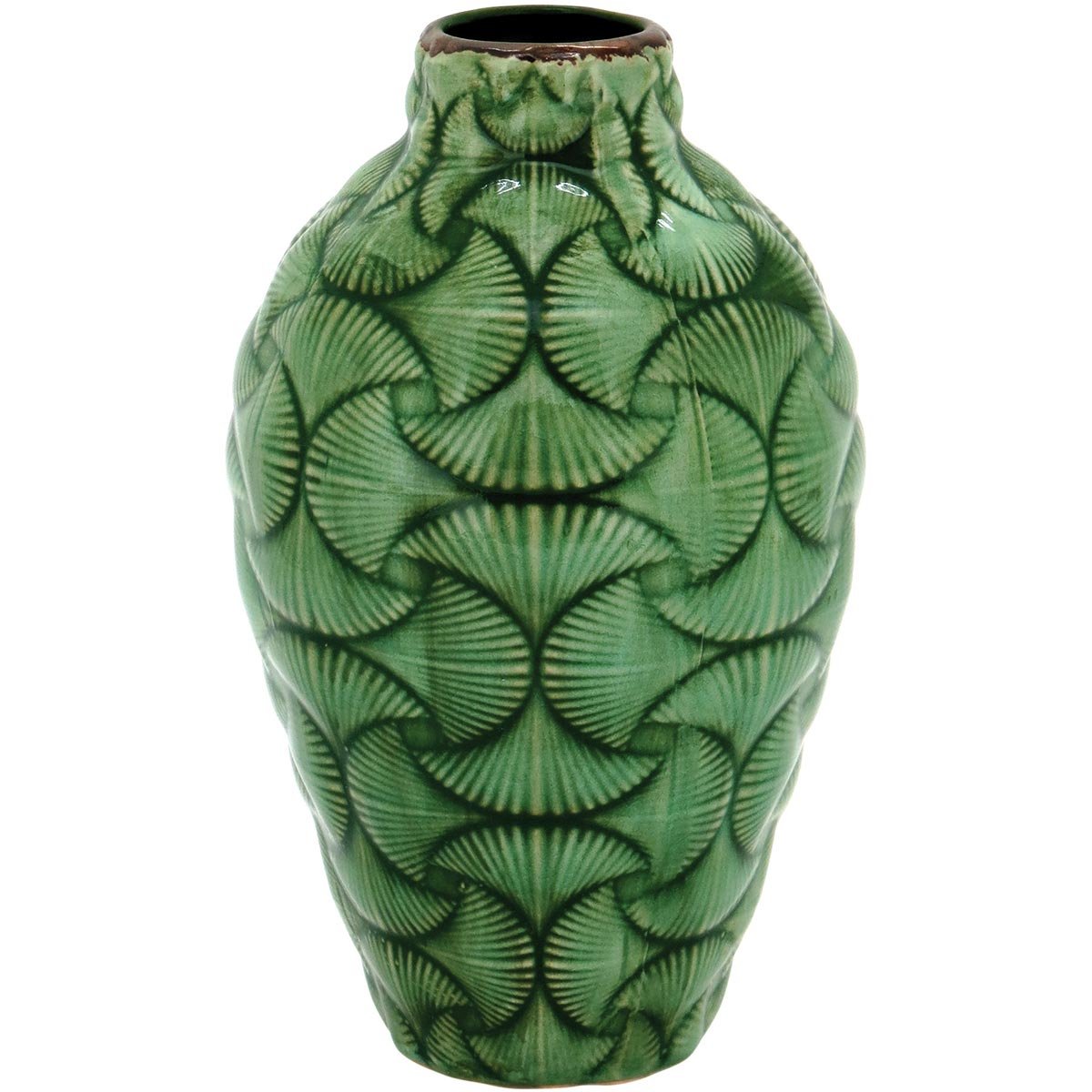 HOME&CO LUIGI VASO 24x14x14cm CERÂMICA VERDE