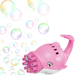Brinquedo Lançador Mania de Bolhas Golfinho Rosa Dm Toys - 2