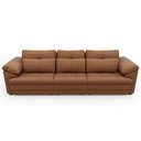 Ver imagem 6 de Sofá Retrátil para Sala de Estar 4 Lugares 332cm Riza S03 Couro Soft Mel - Lyam Decor