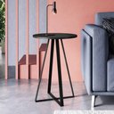 Ver imagem 1 de Mesa Lateral de Apoio com Pés Metálicos 45x45cm 27940 Artesano - Preto