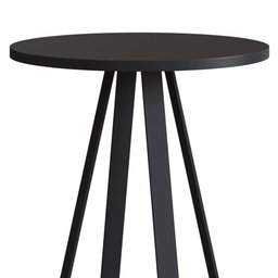 Mesa Lateral de Apoio com Pés Metálicos 45x45cm 27940 Artesano - Preto - 3