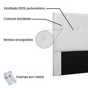 Ver imagem 4 de Cabeceira Casal 140cm Corino Aquilla Branco
