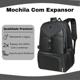 Mochila Moto Passeio Trabalho Motociclistas Porta Capacete:preto - 3