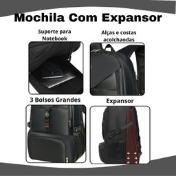 Mochila Moto Passeio Trabalho Motociclistas Porta Capacete:preto - 5