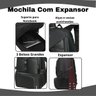 Mochila Moto Passeio Trabalho Motociclistas Porta Capacete:preto - 5