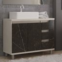 Ver imagem 1 de Gabinete de Banheiro 100cm com Cuba Ref 1000 Cewal - Arenito/portoro