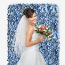 Ver imagem 2 de 9 Painéis Floral Artificial 60x40 para Decoração de Parede de Festa ou Casamento