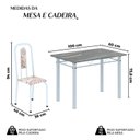 Ver imagem 3 de Conjunto de Mesa com 4 Cadeiras Lívia Branco/Bege