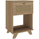 Ver imagem 7 de Kit 02 Mesas de Cabeceira para Quarto 43cm 1 Gaveta 3D Tessaro A05 Carvalho - Lyam Decor