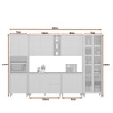 Ver imagem 3 de Cozinha Completa 6 Peças Arya 100% Mdf Jequitibá/gris Fosco - Sallar Home