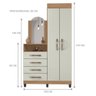 Cômoda Roupeiro 4 Gavetas Joliet Nature Off White - 3
