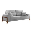 Ver imagem 1 de Sofá 3 Lugares Living M-130 Veludo Martins Cinza