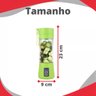 Mini Liquidificador Portatil com Bateria Recarregavel Eletrico para Sucos Vitaminas Shakes Cor Azul - 6