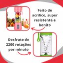 Ver imagem 4 de Mini Liquidificador Portatil com Bateria Recarregavel Eletrico para Sucos Vitaminas Shakes Cor Azul
